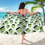 Halloween Frankenstein Pattern Print Beach Sarong Wrap