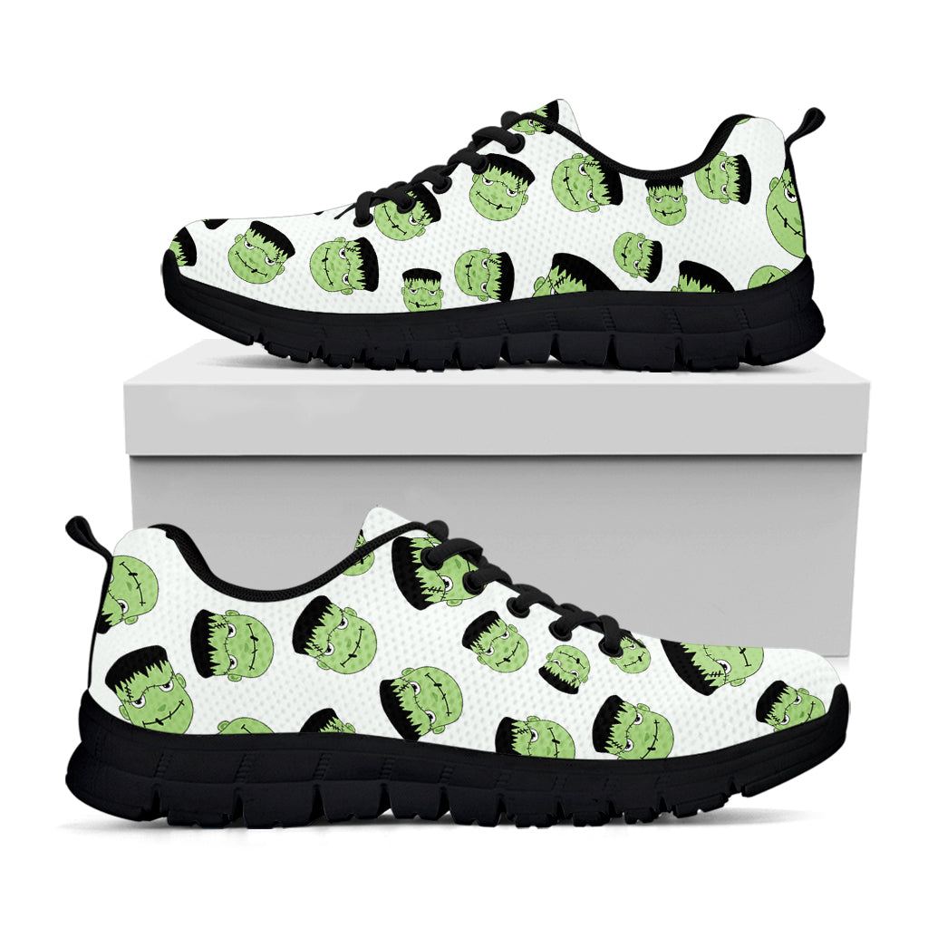 Halloween Frankenstein Pattern Print Black Sneakers