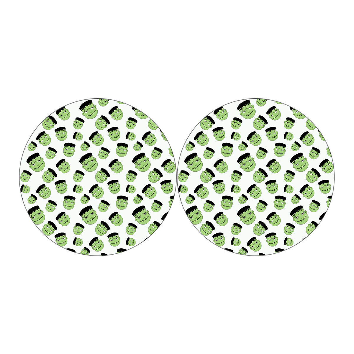 Halloween Frankenstein Pattern Print Car Coasters