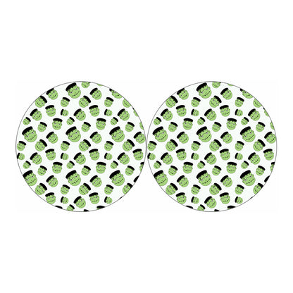 Halloween Frankenstein Pattern Print Car Coasters