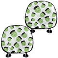 Halloween Frankenstein Pattern Print Car Headrest Covers