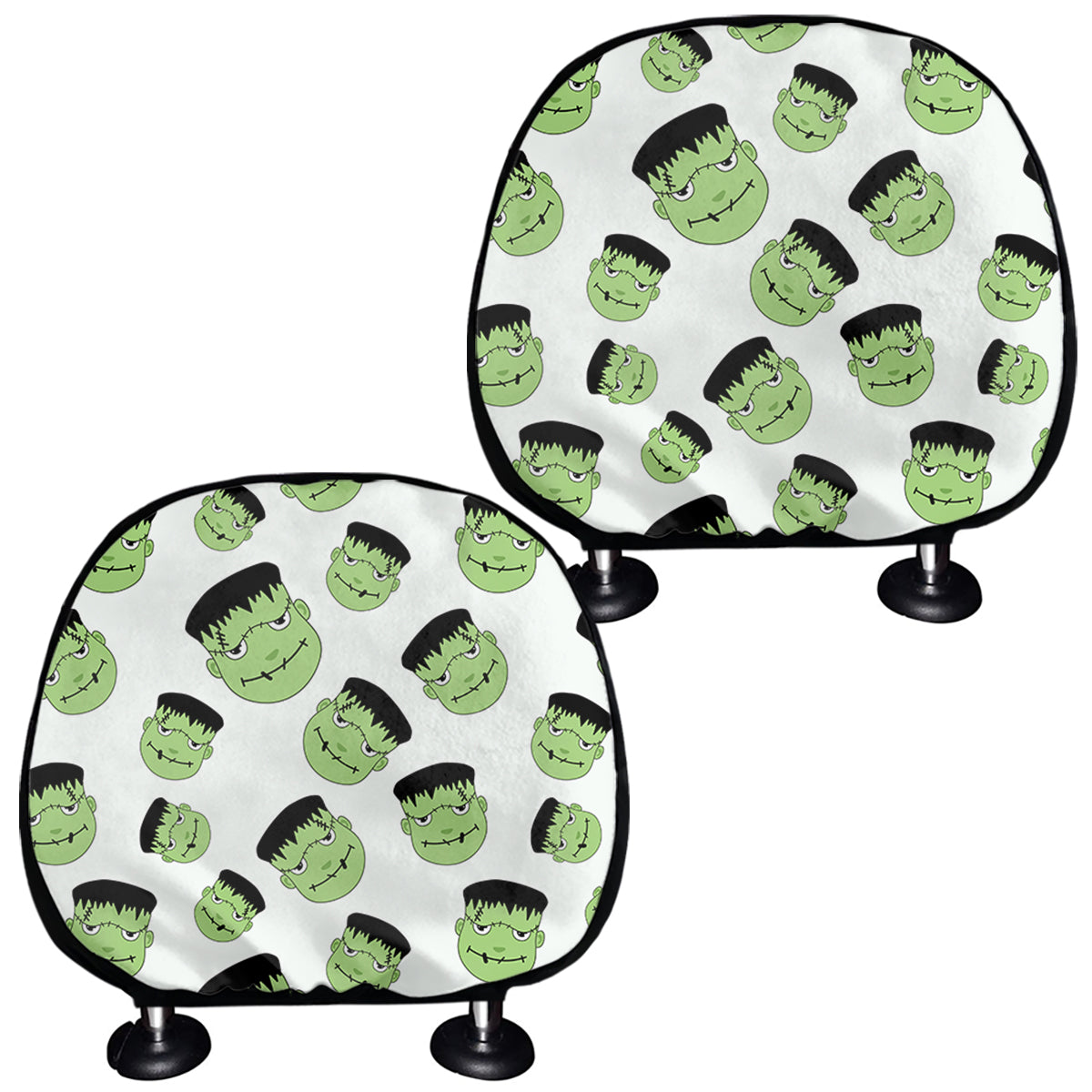 Halloween Frankenstein Pattern Print Car Headrest Covers