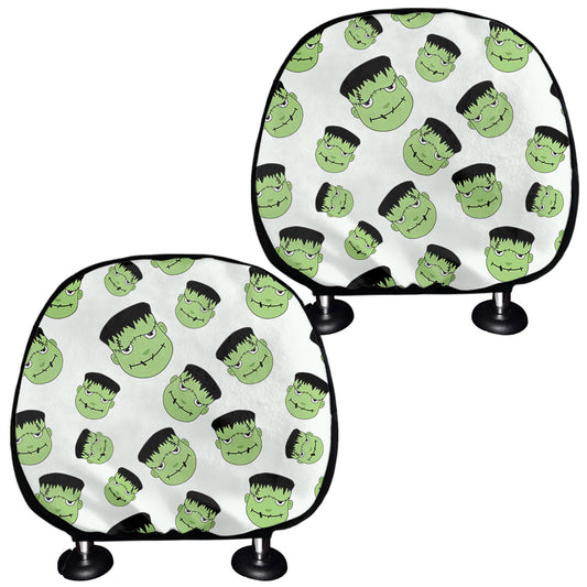 Halloween Frankenstein Pattern Print Car Headrest Covers