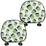 Halloween Frankenstein Pattern Print Car Headrest Covers