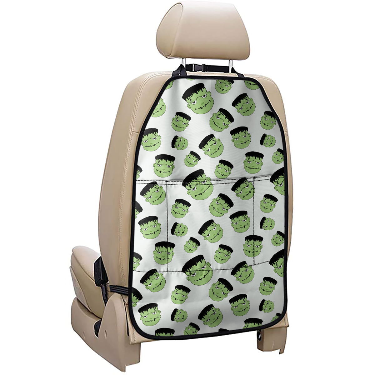 Halloween Frankenstein Pattern Print Car Seat Organizers