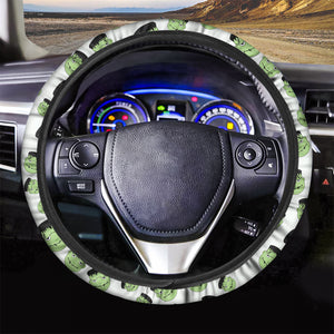 Halloween Frankenstein Pattern Print Car Steering Wheel Cover