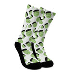 Halloween Frankenstein Pattern Print Crew Socks