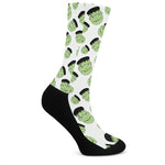 Halloween Frankenstein Pattern Print Crew Socks