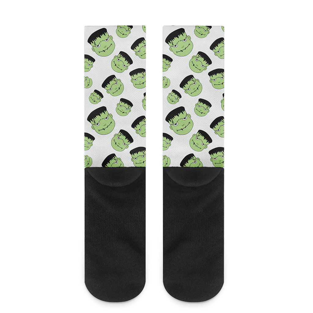 Halloween Frankenstein Pattern Print Crew Socks