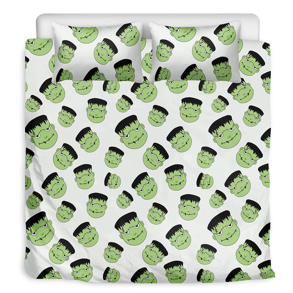 Halloween Frankenstein Pattern Print Duvet Cover Bedding Set