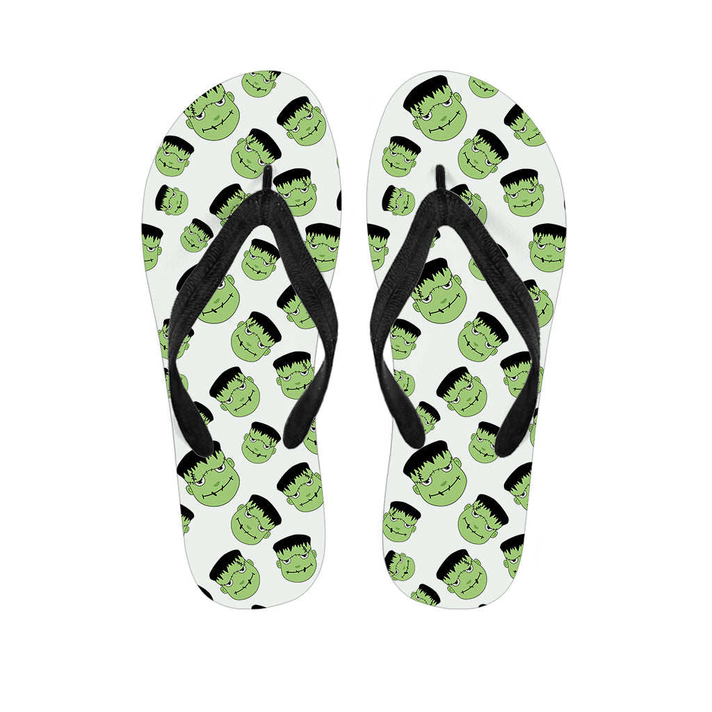 Halloween Frankenstein Pattern Print Flip Flops