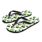 Halloween Frankenstein Pattern Print Flip Flops