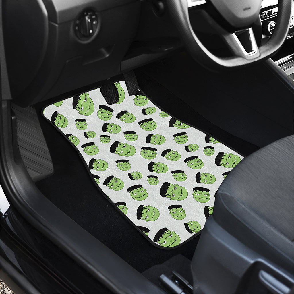 Halloween Frankenstein Pattern Print Front and Back Car Floor Mats