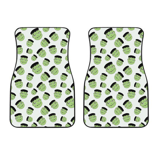 Halloween Frankenstein Pattern Print Front Car Floor Mats