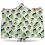 Halloween Frankenstein Pattern Print Hooded Blanket