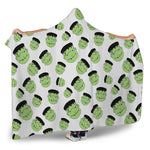 Halloween Frankenstein Pattern Print Hooded Blanket