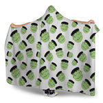 Halloween Frankenstein Pattern Print Hooded Blanket