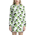 Halloween Frankenstein Pattern Print Pullover Hoodie Dress