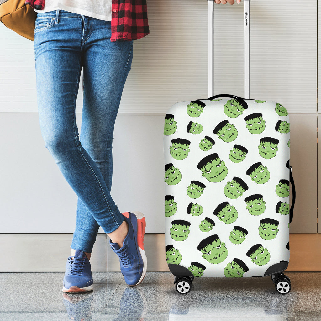 Halloween Frankenstein Pattern Print Luggage Cover