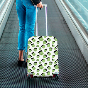 Halloween Frankenstein Pattern Print Luggage Cover