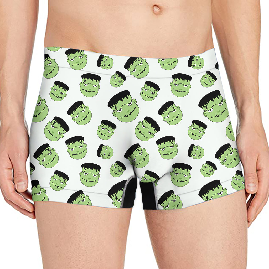 Halloween Frankenstein Pattern Print Men's Boxer Briefs