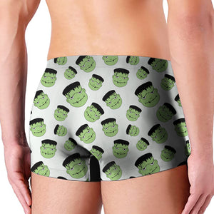 Halloween Frankenstein Pattern Print Men's Boxer Briefs