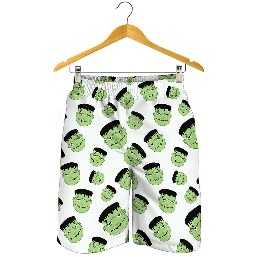 Halloween Frankenstein Pattern Print Men's Shorts