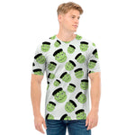 Halloween Frankenstein Pattern Print Men's T-Shirt