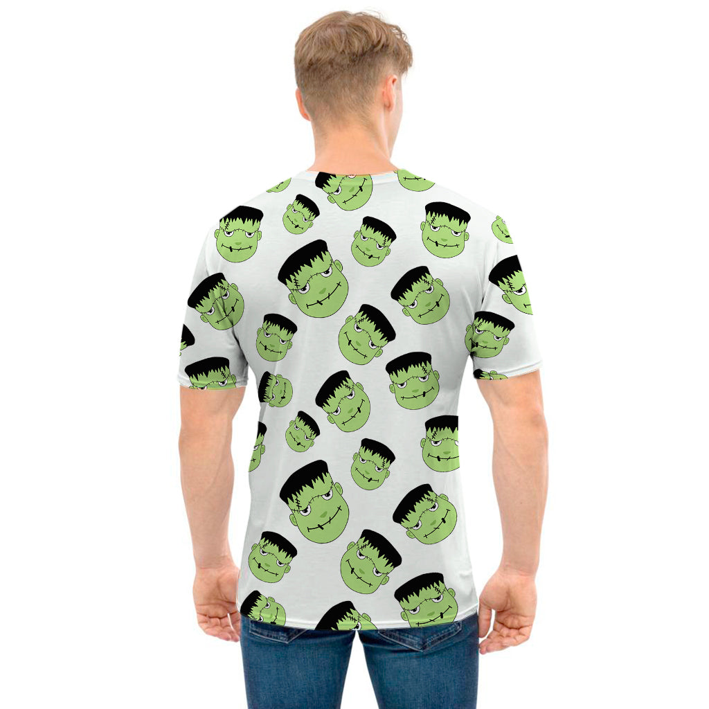 Halloween Frankenstein Pattern Print Men's T-Shirt