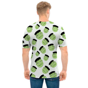 Halloween Frankenstein Pattern Print Men's T-Shirt