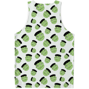 Halloween Frankenstein Pattern Print Men's Tank Top