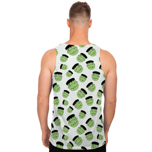 Halloween Frankenstein Pattern Print Men's Tank Top