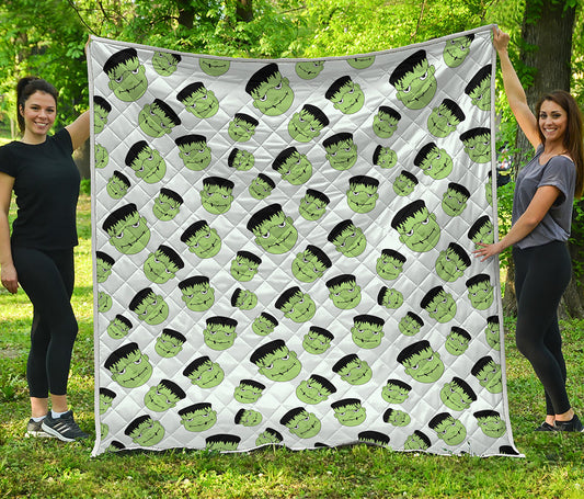 Halloween Frankenstein Pattern Print Quilt