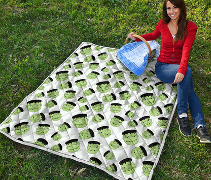 Halloween Frankenstein Pattern Print Quilt