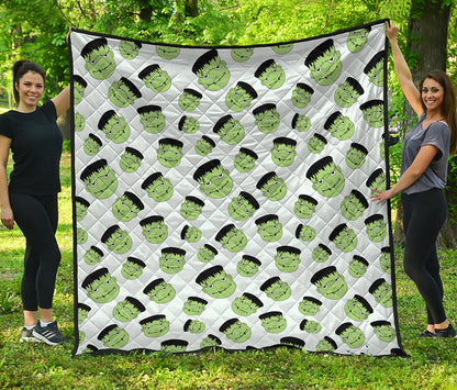 Halloween Frankenstein Pattern Print Quilt
