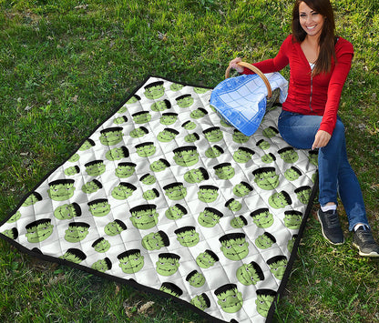 Halloween Frankenstein Pattern Print Quilt