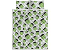 Halloween Frankenstein Pattern Print Quilt Bed Set