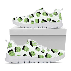 Halloween Frankenstein Pattern Print White Sneakers