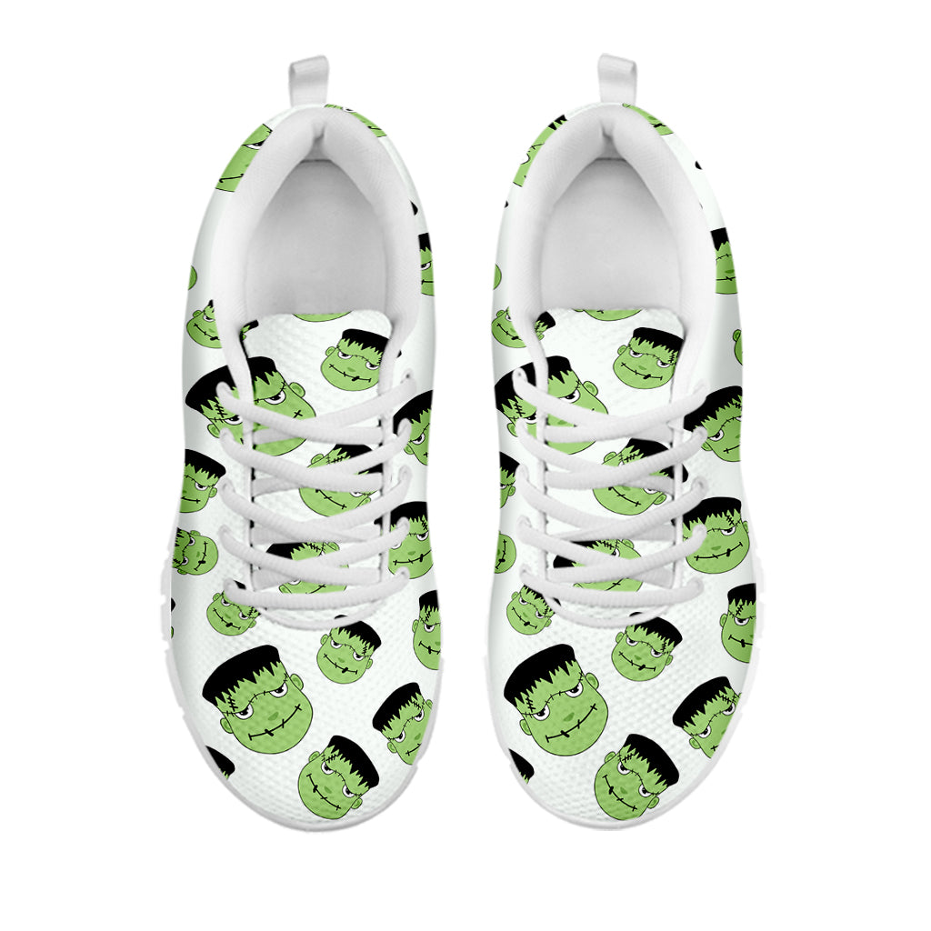 Halloween Frankenstein Pattern Print White Sneakers