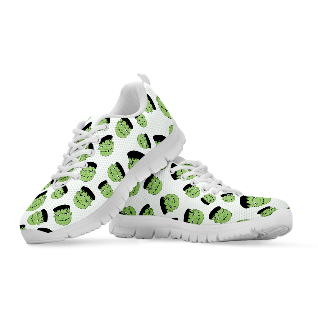 Halloween Frankenstein Pattern Print White Sneakers