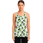 Halloween Frankenstein Pattern Print Women's Racerback Tank Top