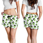 Halloween Frankenstein Pattern Print Women's Shorts
