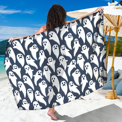 Halloween Ghost Pattern Print Beach Sarong Wrap