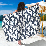 Halloween Ghost Pattern Print Beach Sarong Wrap