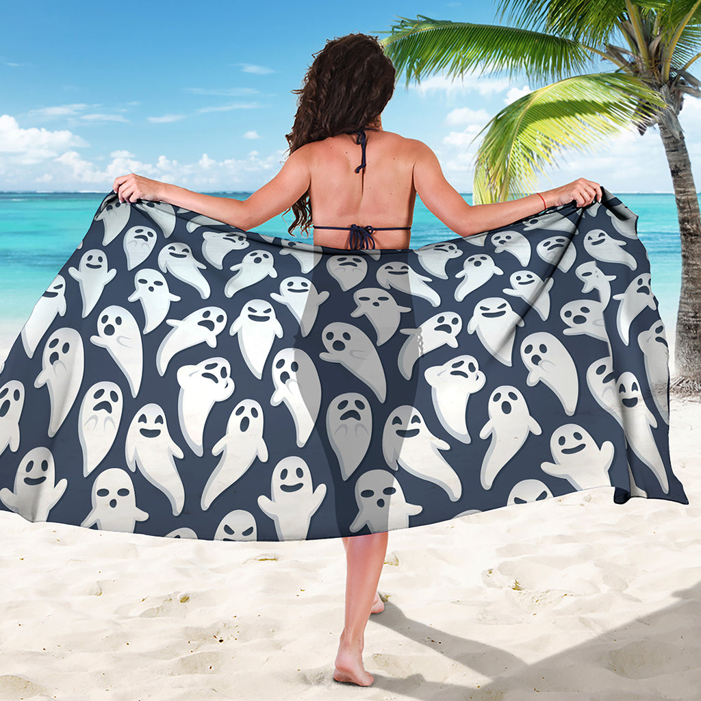 Halloween Ghost Pattern Print Beach Sarong Wrap