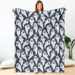 Halloween Ghost Pattern Print Blanket