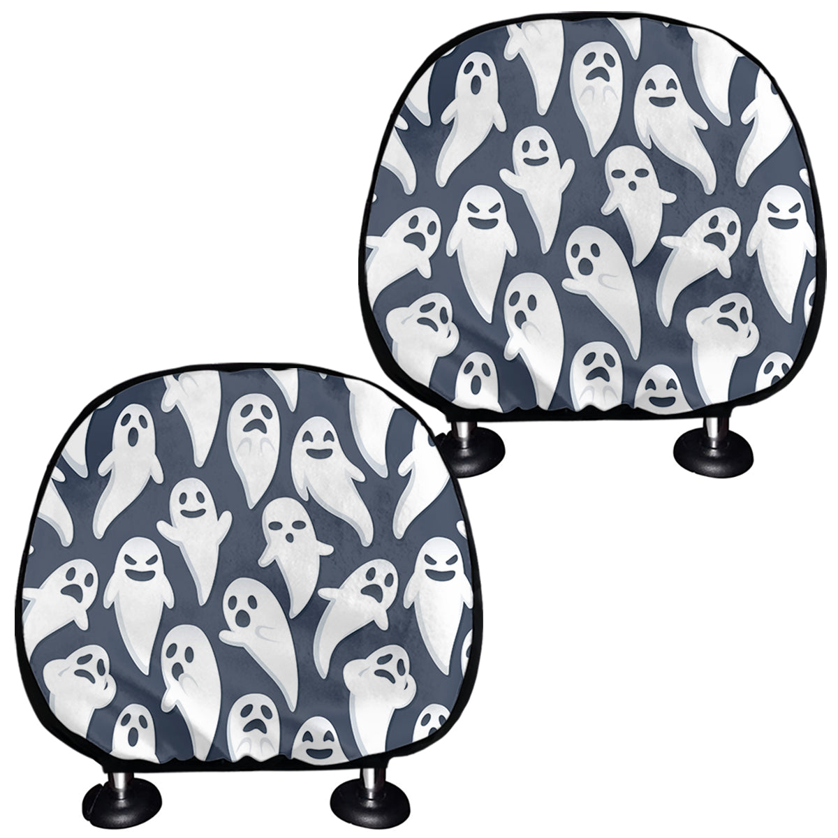 Halloween Ghost Pattern Print Car Headrest Covers