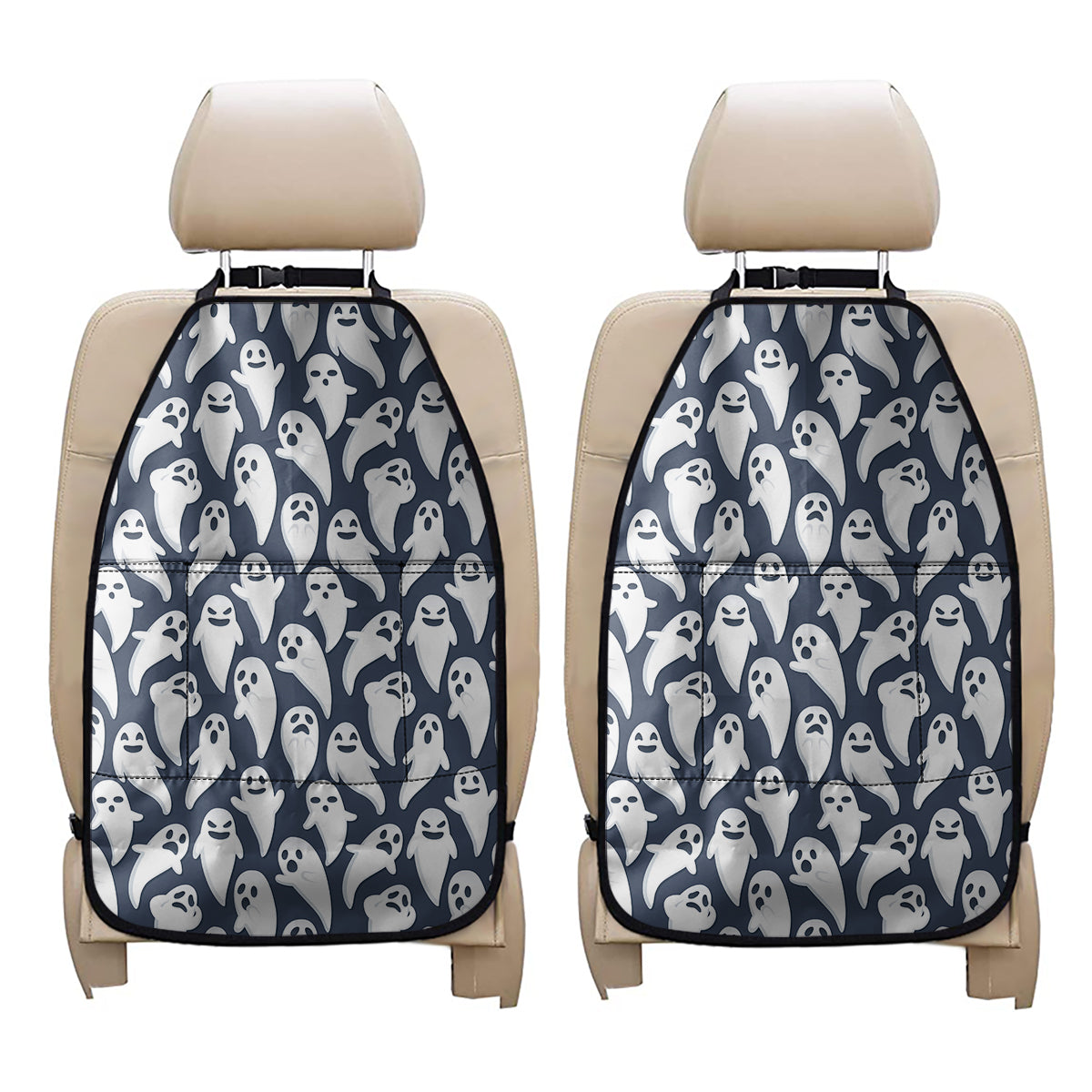 Halloween Ghost Pattern Print Car Seat Organizers