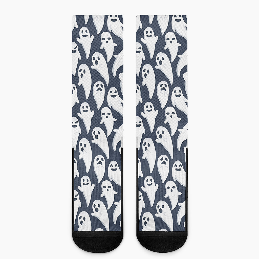 Halloween Ghost Pattern Print Crew Socks