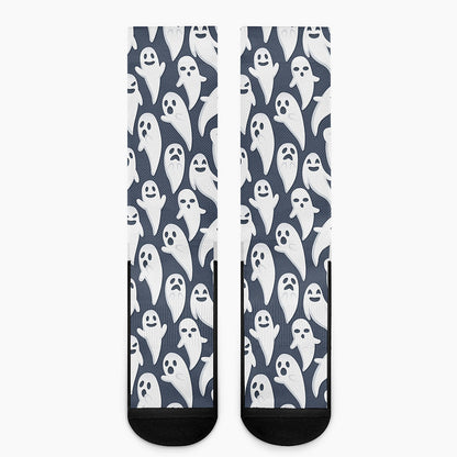 Halloween Ghost Pattern Print Crew Socks